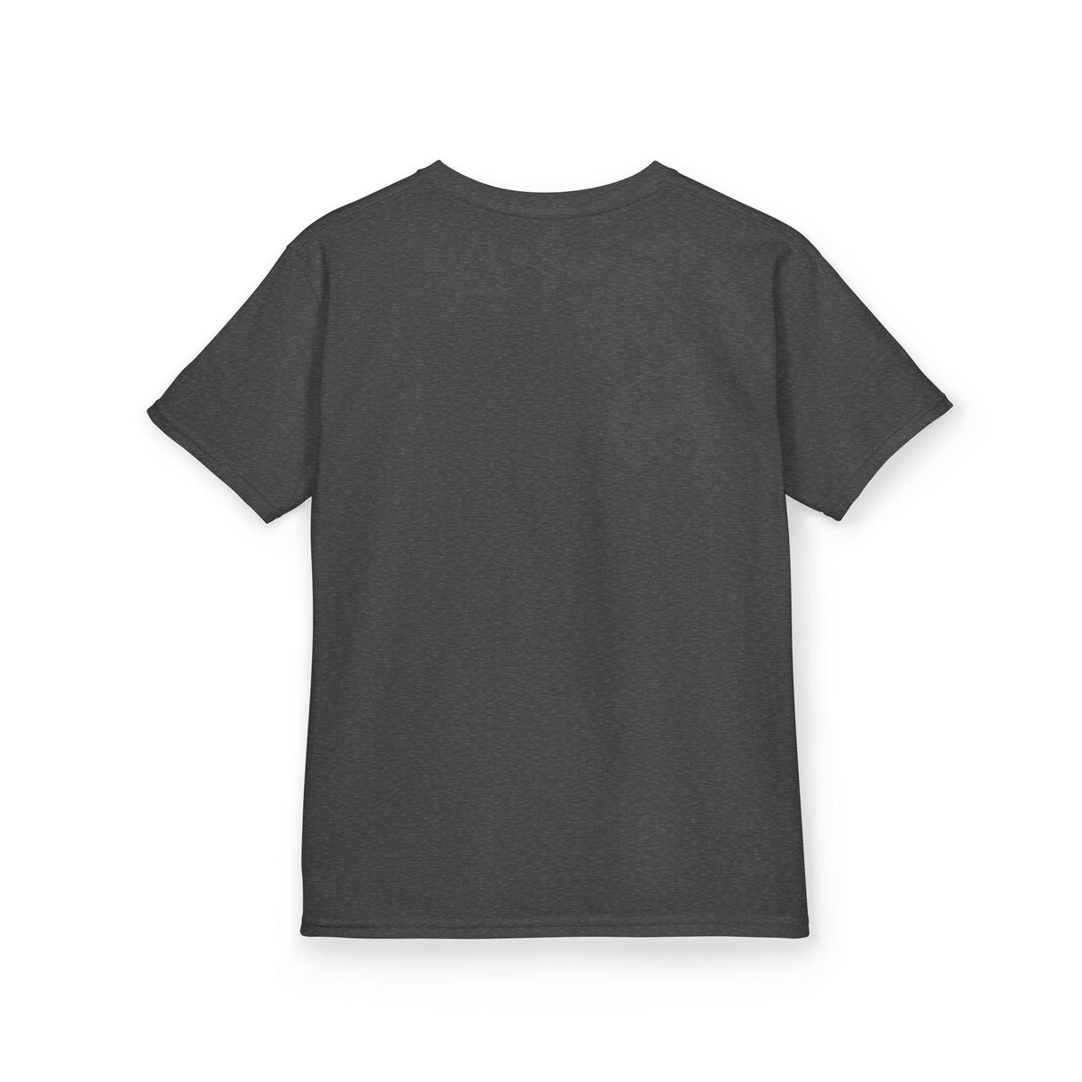 Wizard in Training Black Cat Kids Halloween T-Shirt in Dark Heather, back